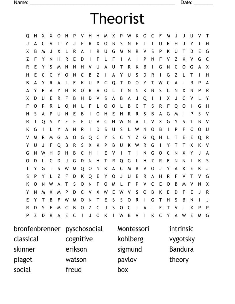 Theorist Word Search