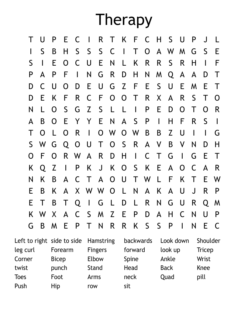 Therapy Word Search