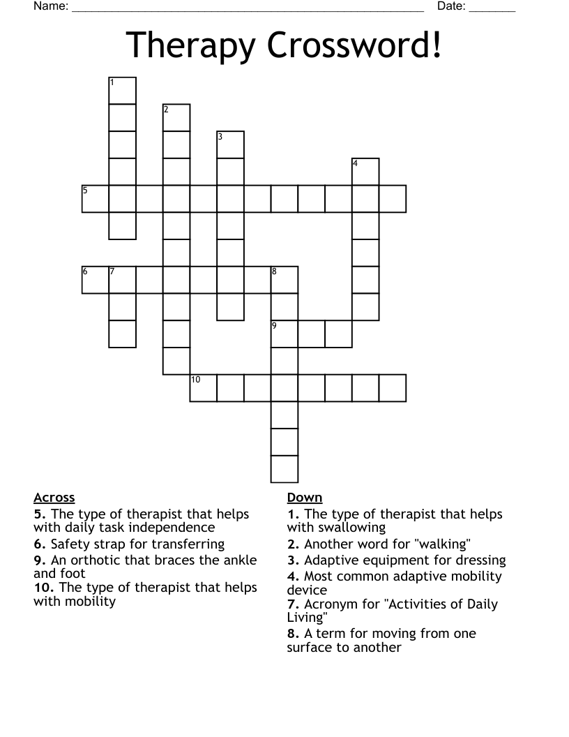 Therapy Crossword!