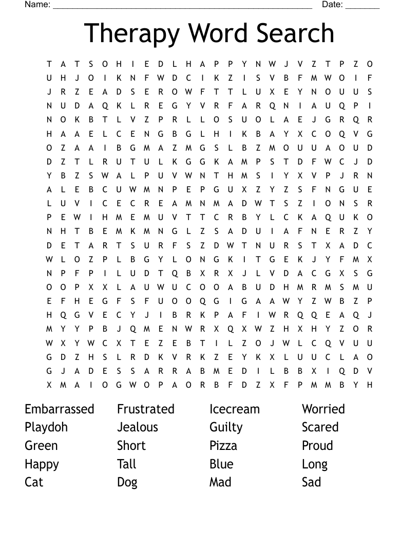 Therapy Word Search