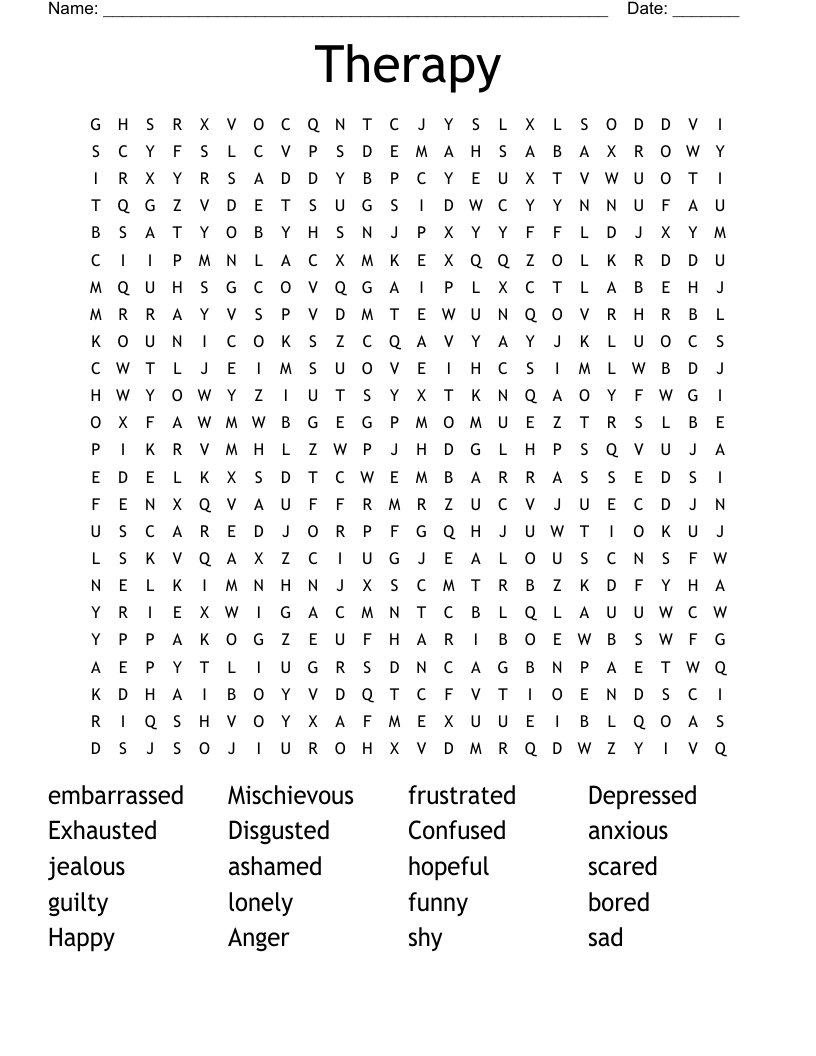 Therapy  Word Search