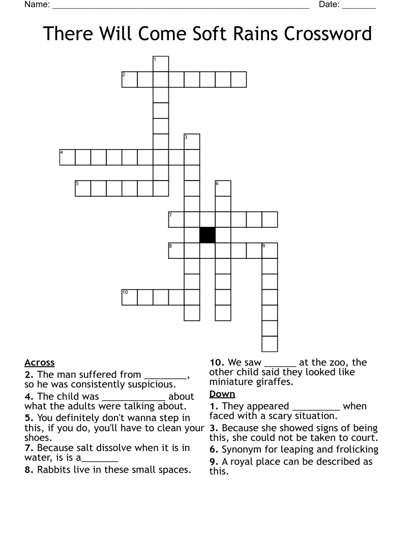 There Will Come Soft Rains Crossword