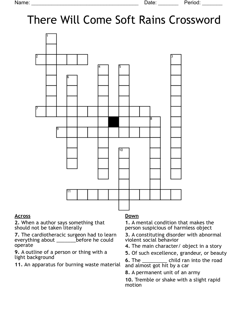 There Will Come Soft Rains Crossword 