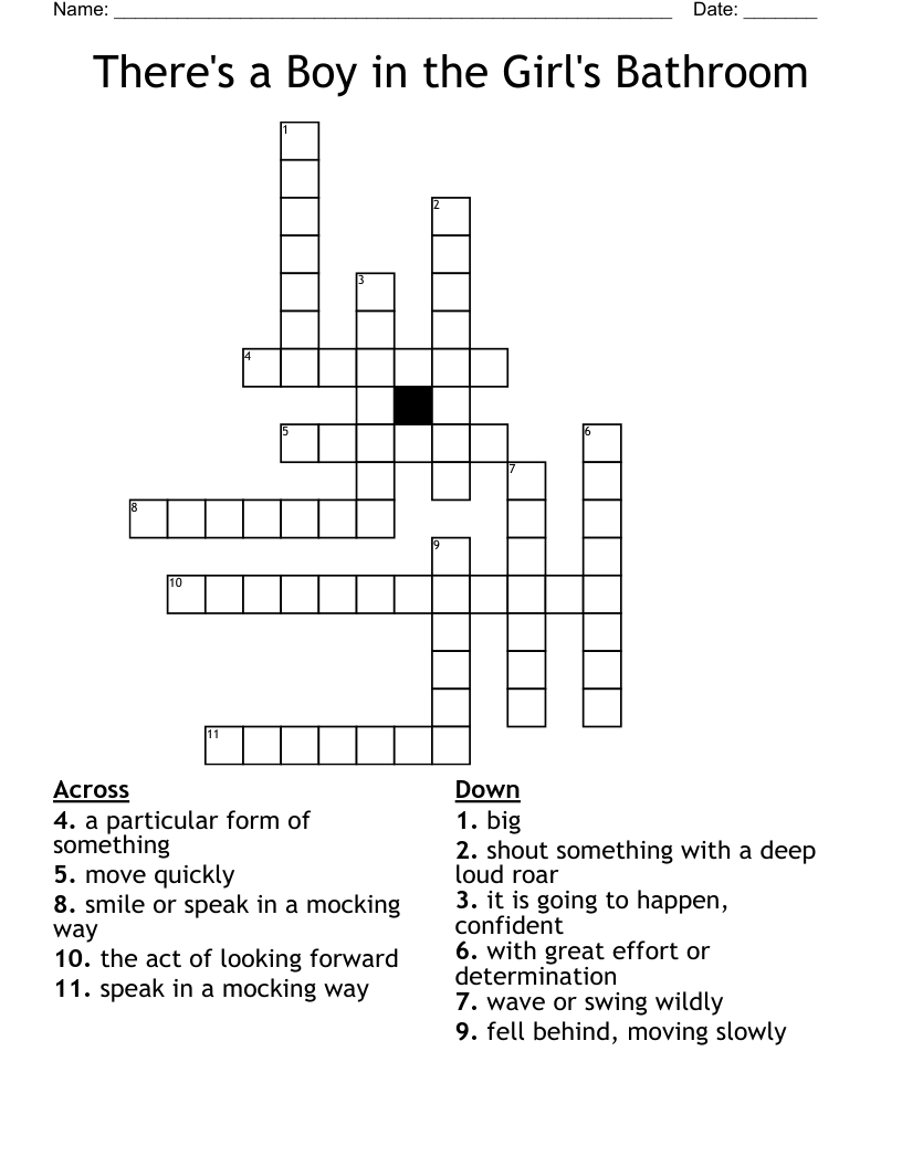 There's a Boy in the Girl's Bathroom Crossword