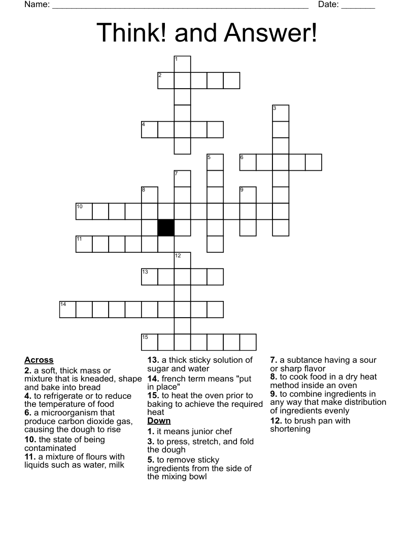 Think! and Answer! Crossword