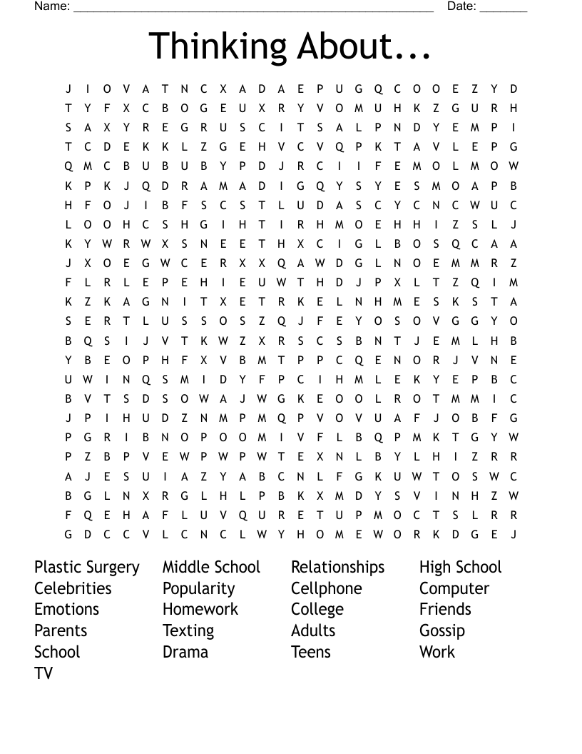 Thinking About... Word Search