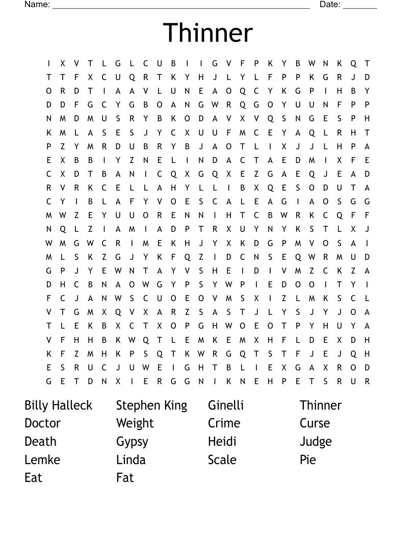 Thinner Word Search