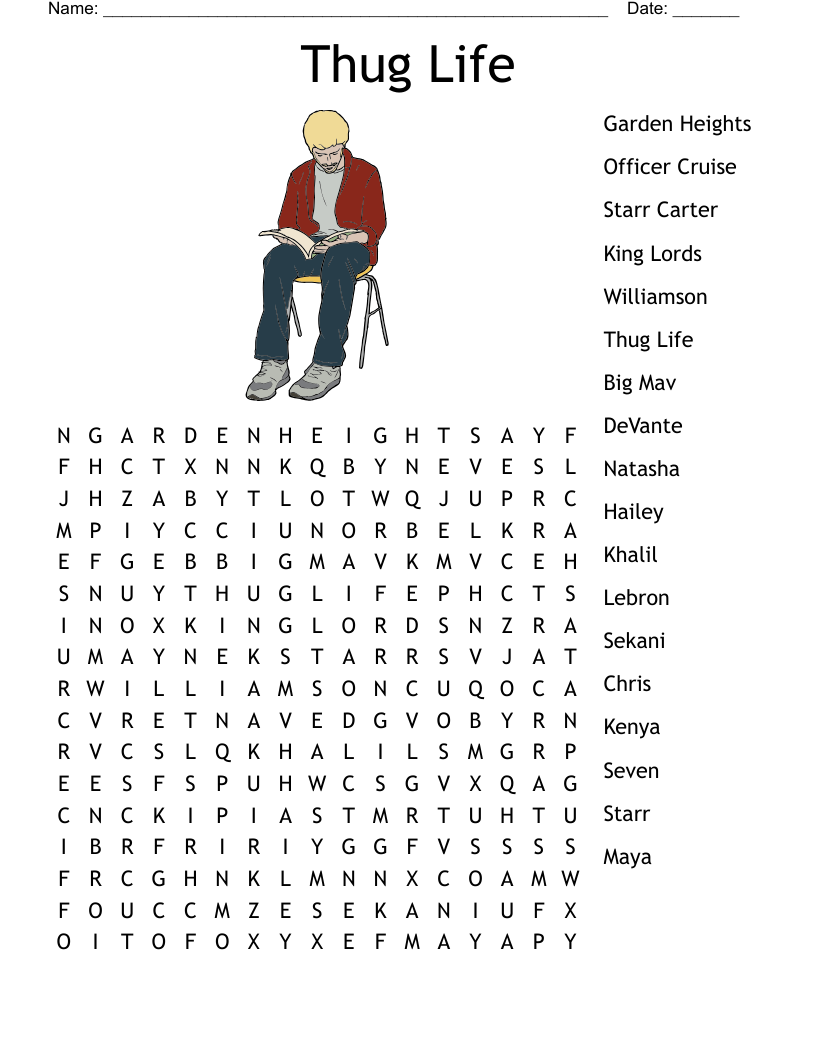 Thug Life Word Search