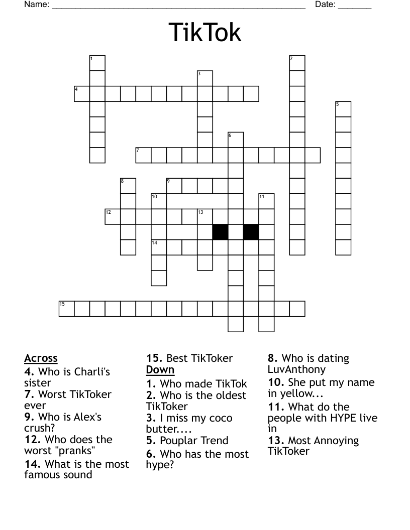 TikTok Crossword