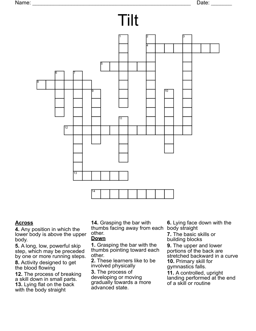 Tilt Crossword