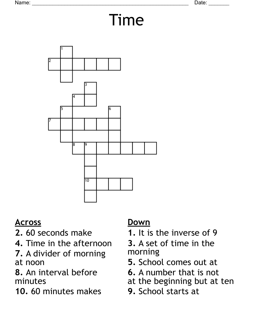 Time Crossword