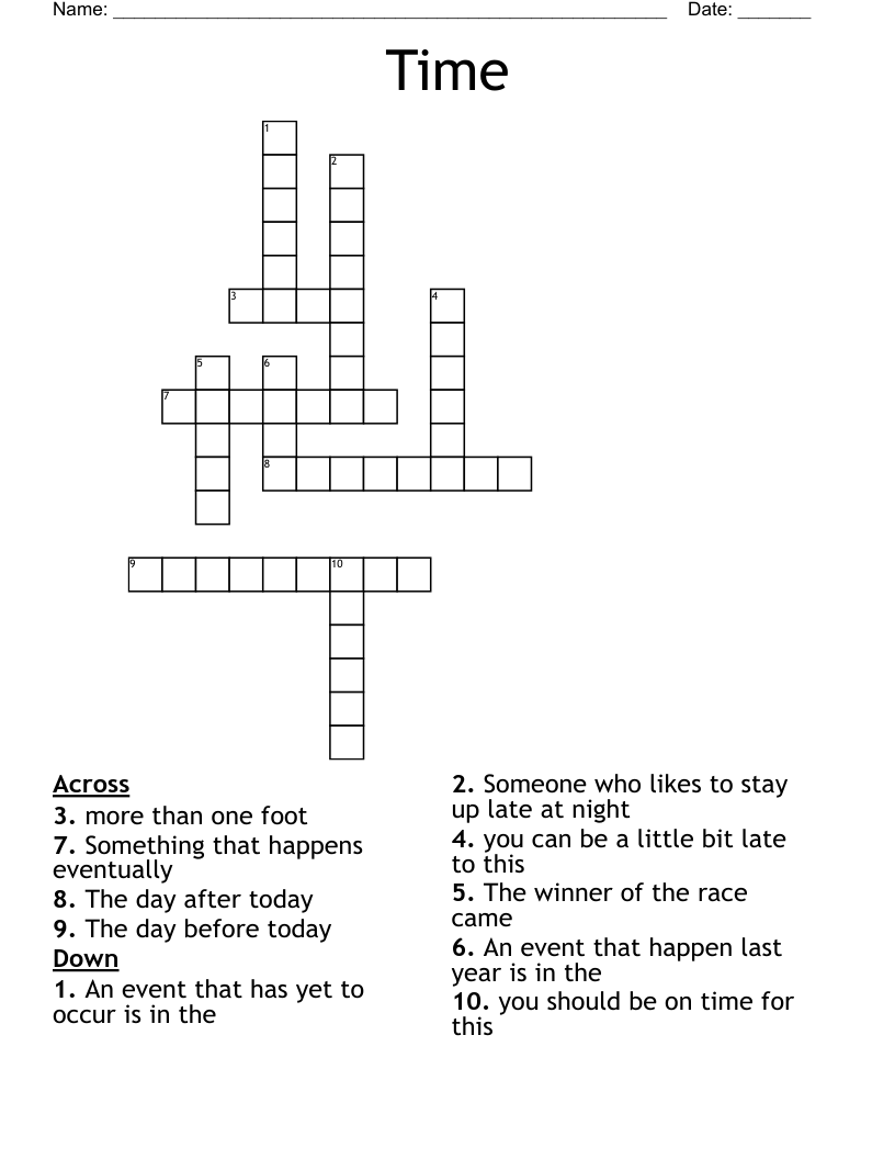 Time Crossword