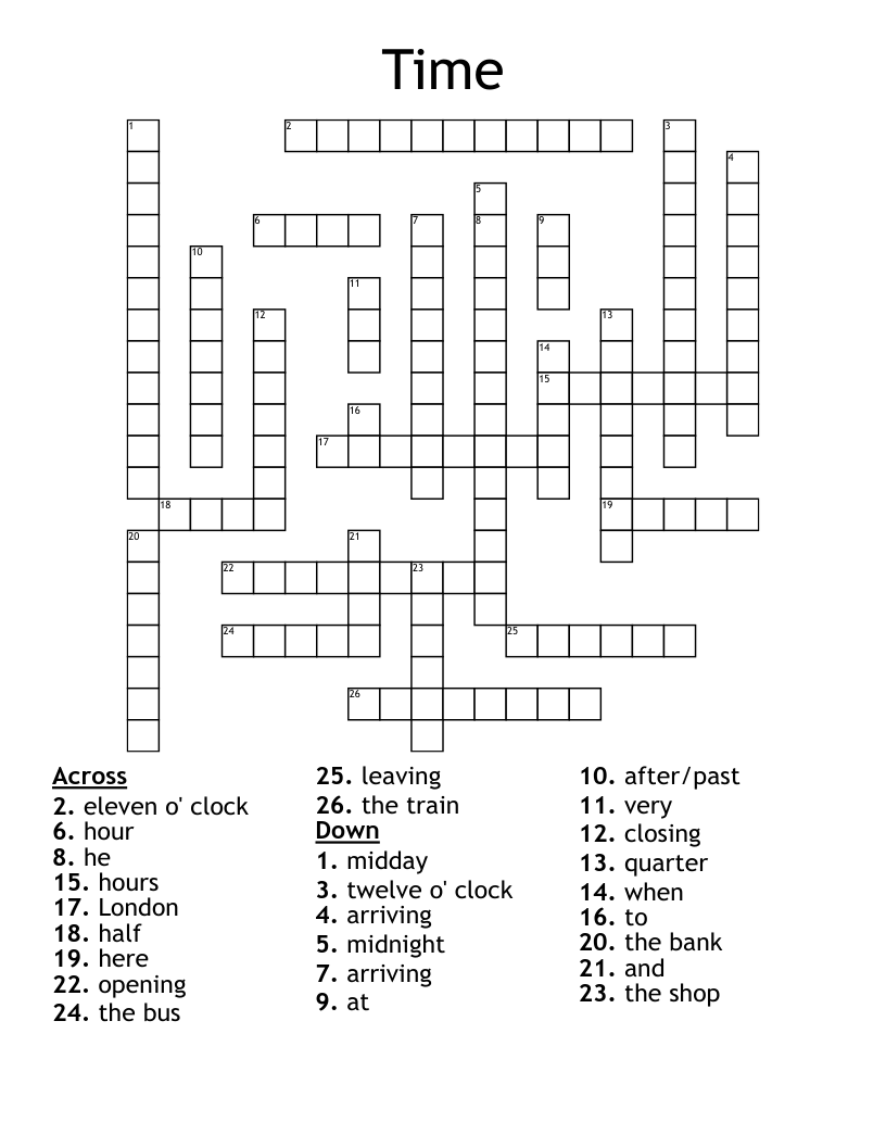 Time Crossword