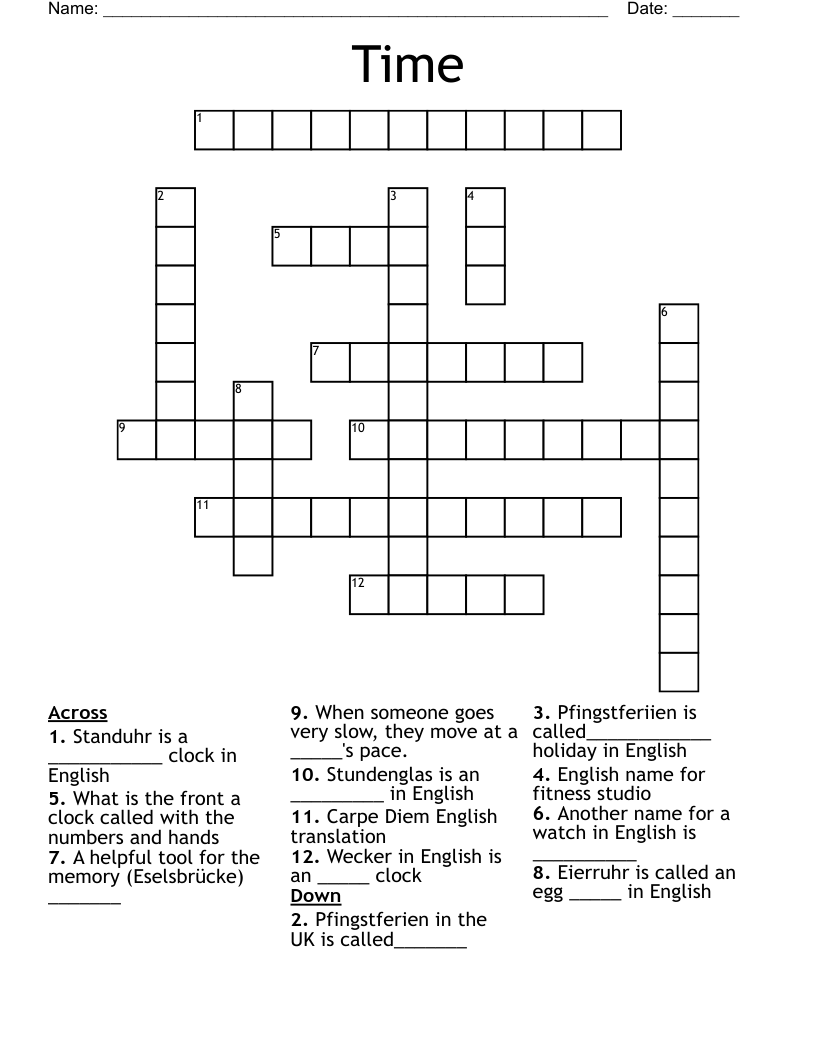 Time Crossword