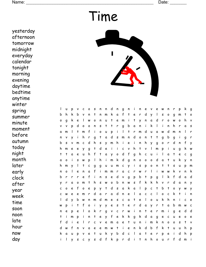 Time Word Search