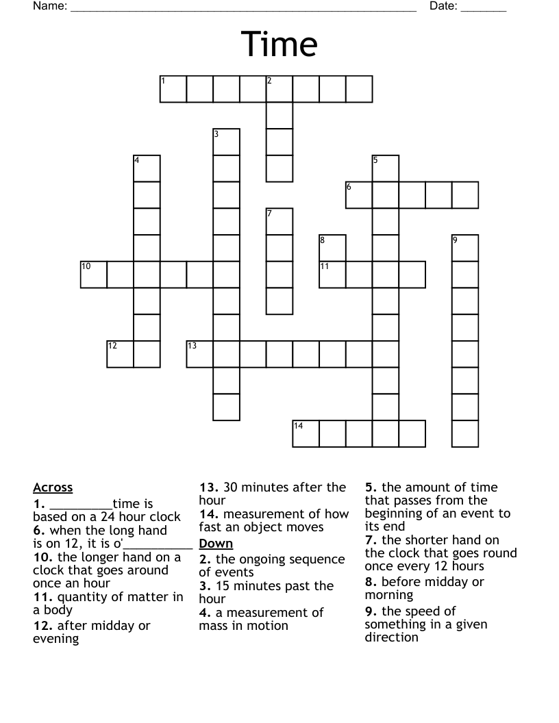 Time Crossword