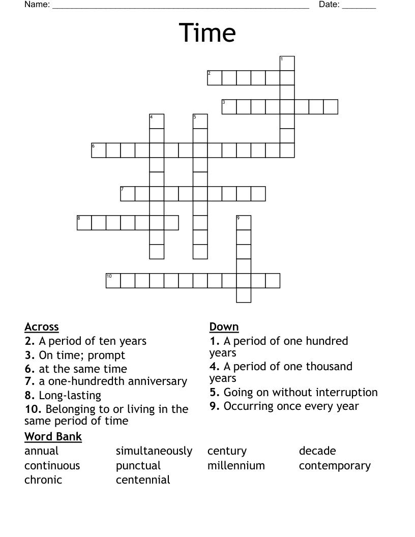 Time Crossword