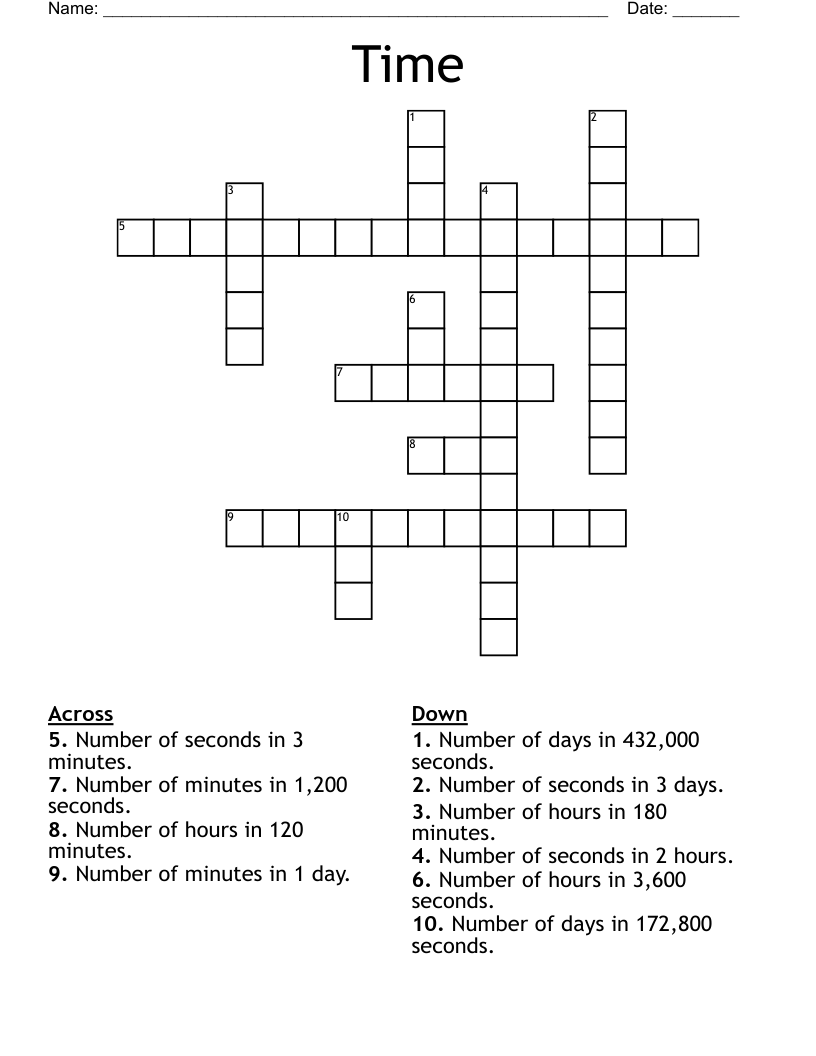 Time Crossword