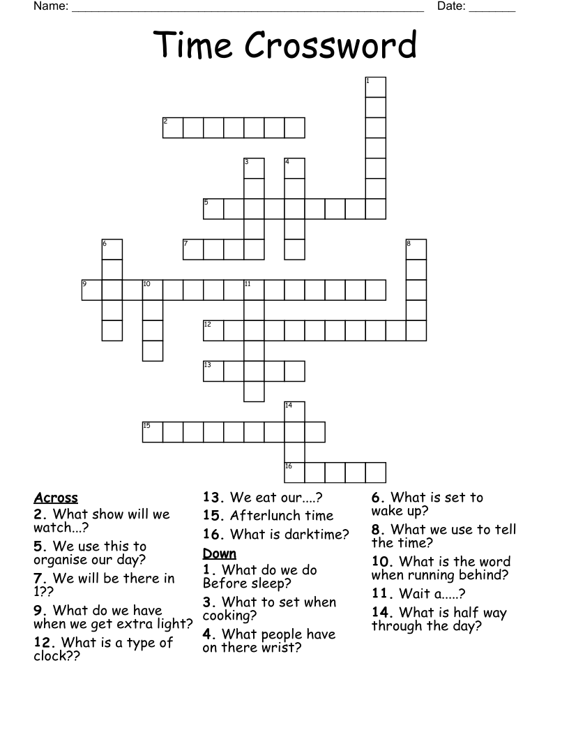 Time Crossword