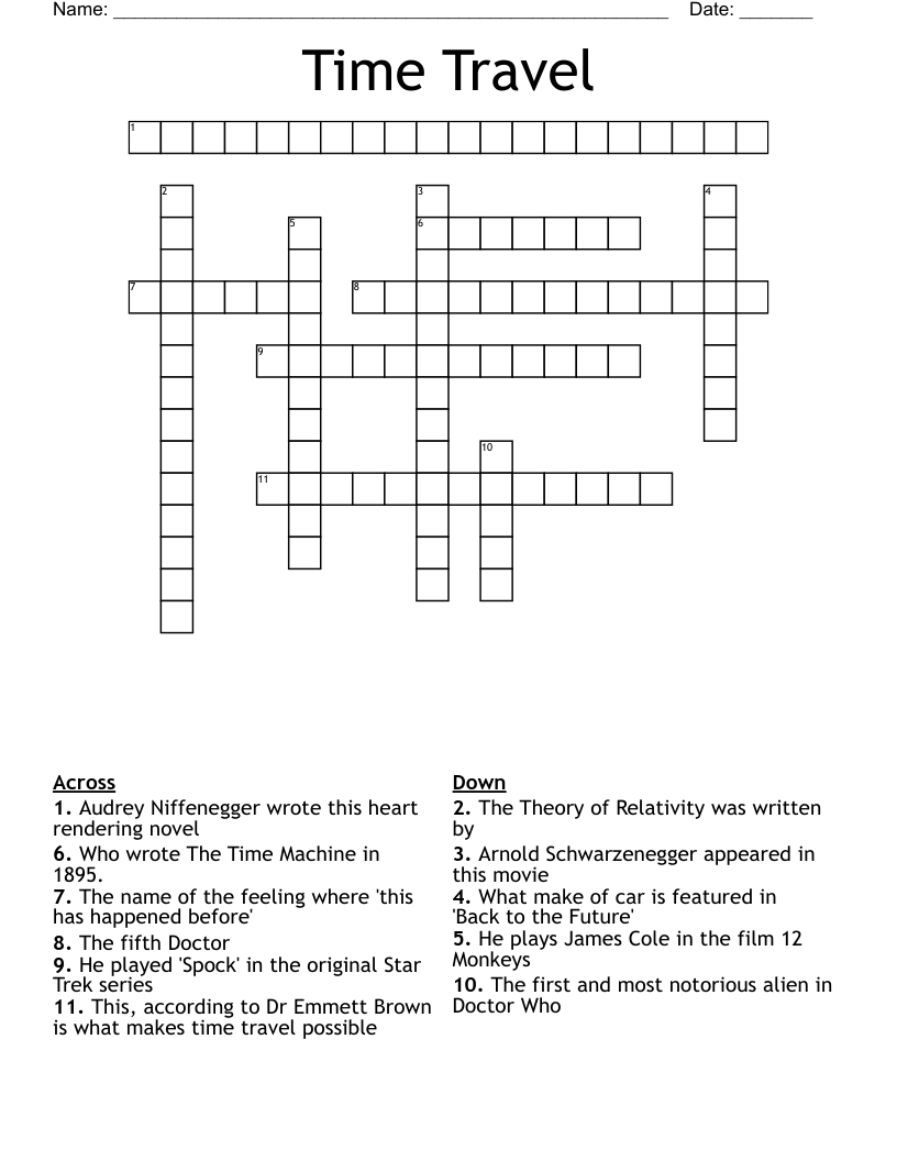 Time Travel Crossword
