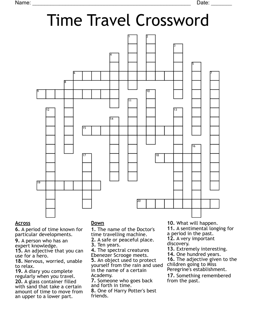 Time Travel Crossword