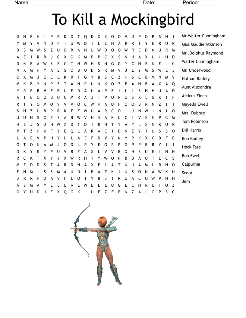 To Kill a Mockingbird  Word Search