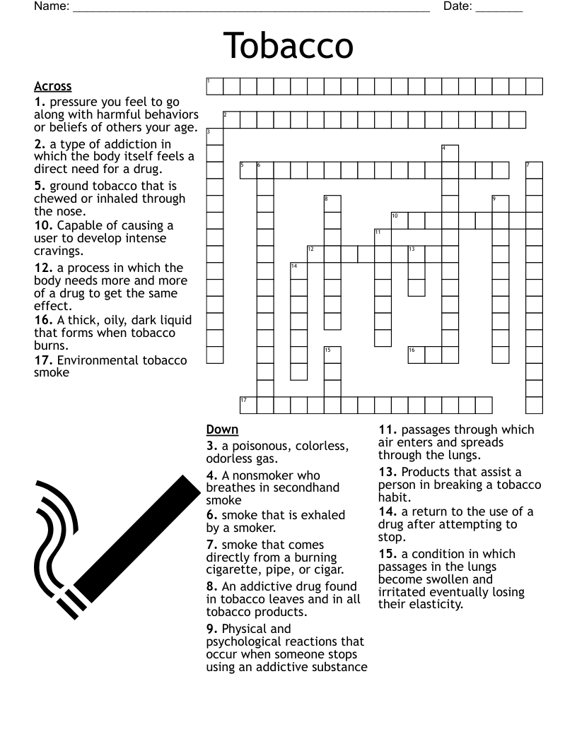 Tobacco Crossword
