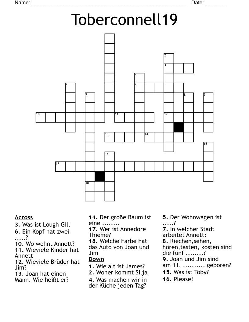 Toberconnell19 Crossword