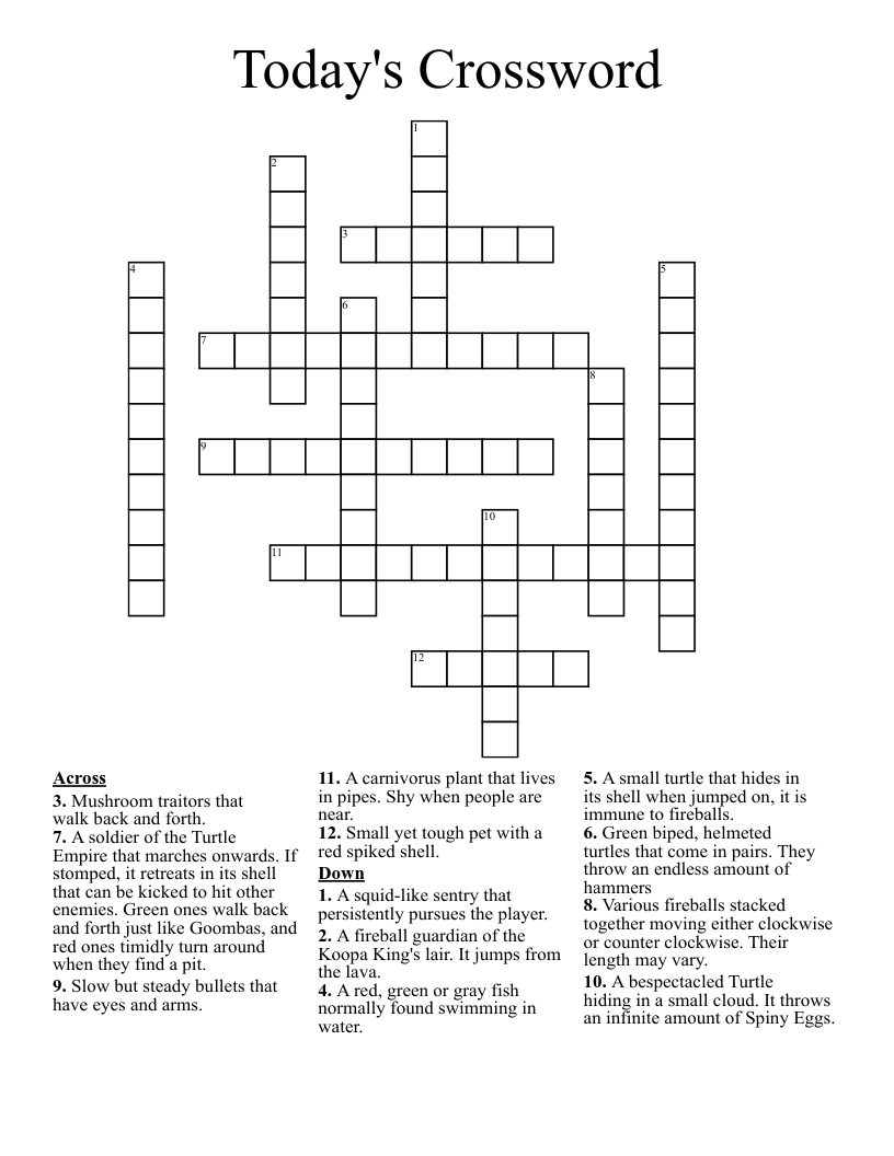 Today's Crossword