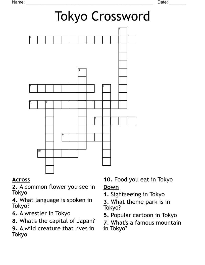 Tokyo Crossword