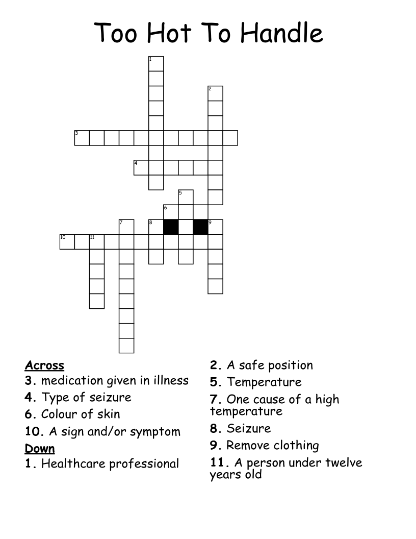Too Hot To Handle Crossword