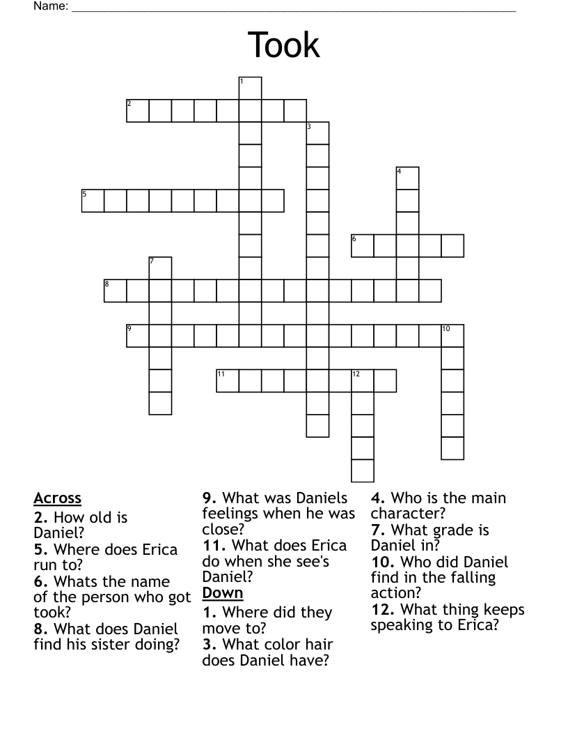 Took Crossword