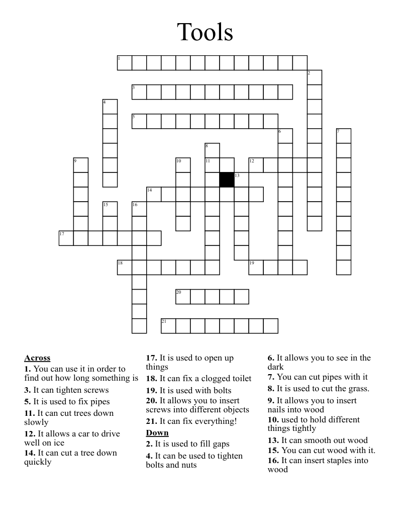 Tools Crossword
