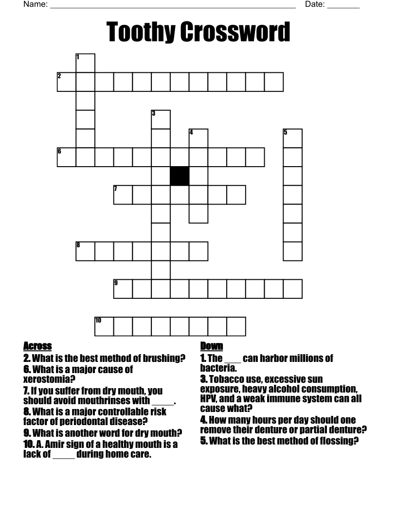 Toothy Crossword