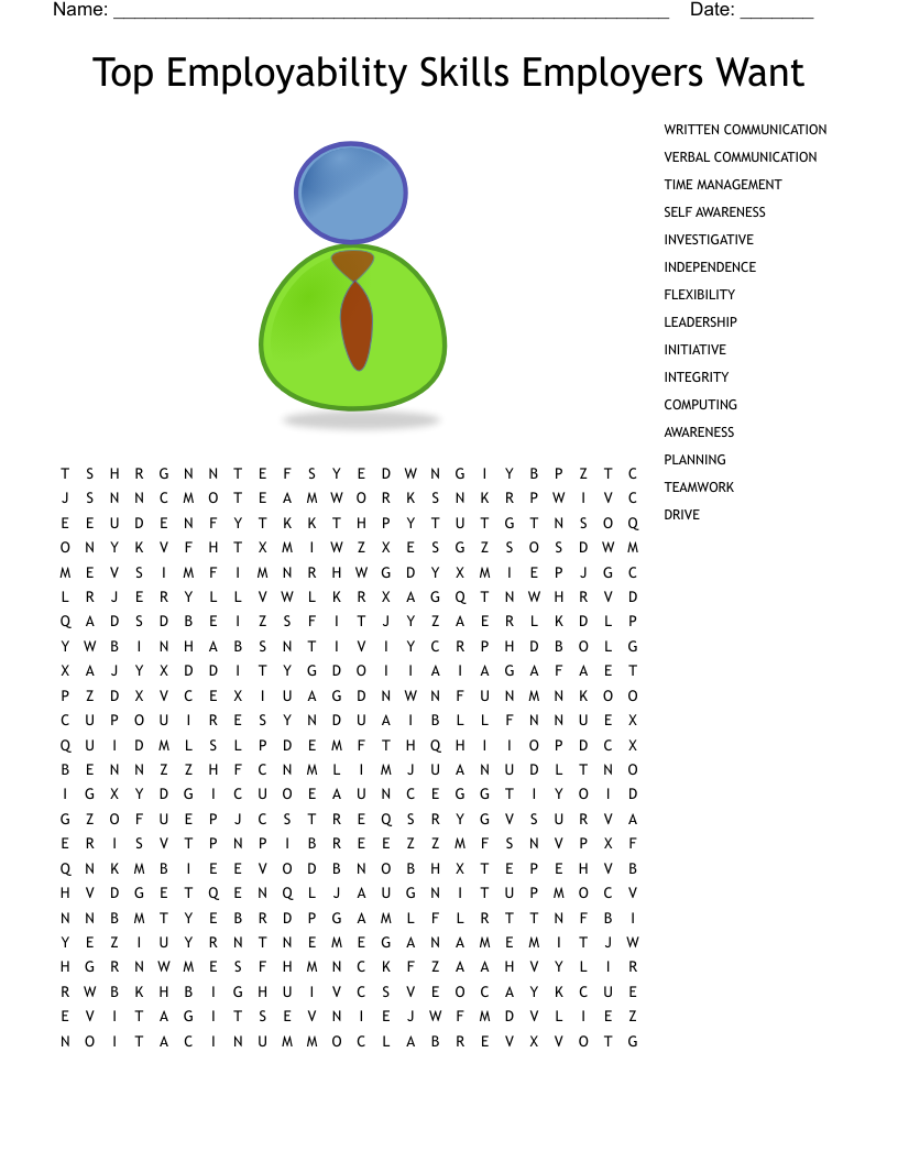 Top Employability Skills Employers Want Word Search