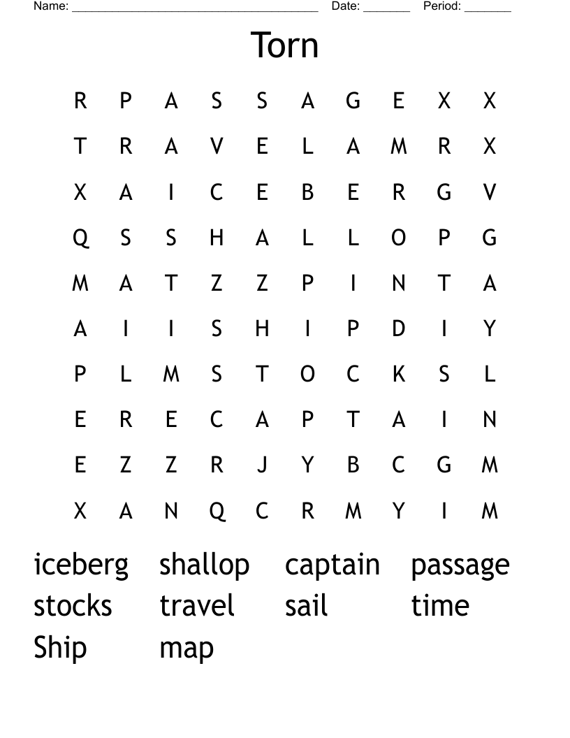 Torn Word Search
