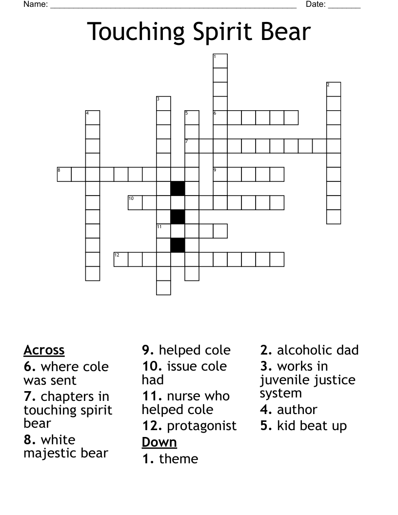 Touching Spirit Bear Crossword