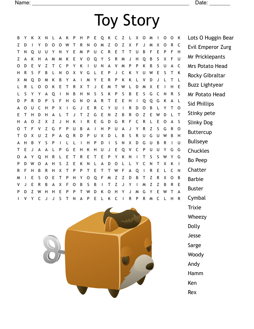 Toy Story Word Search