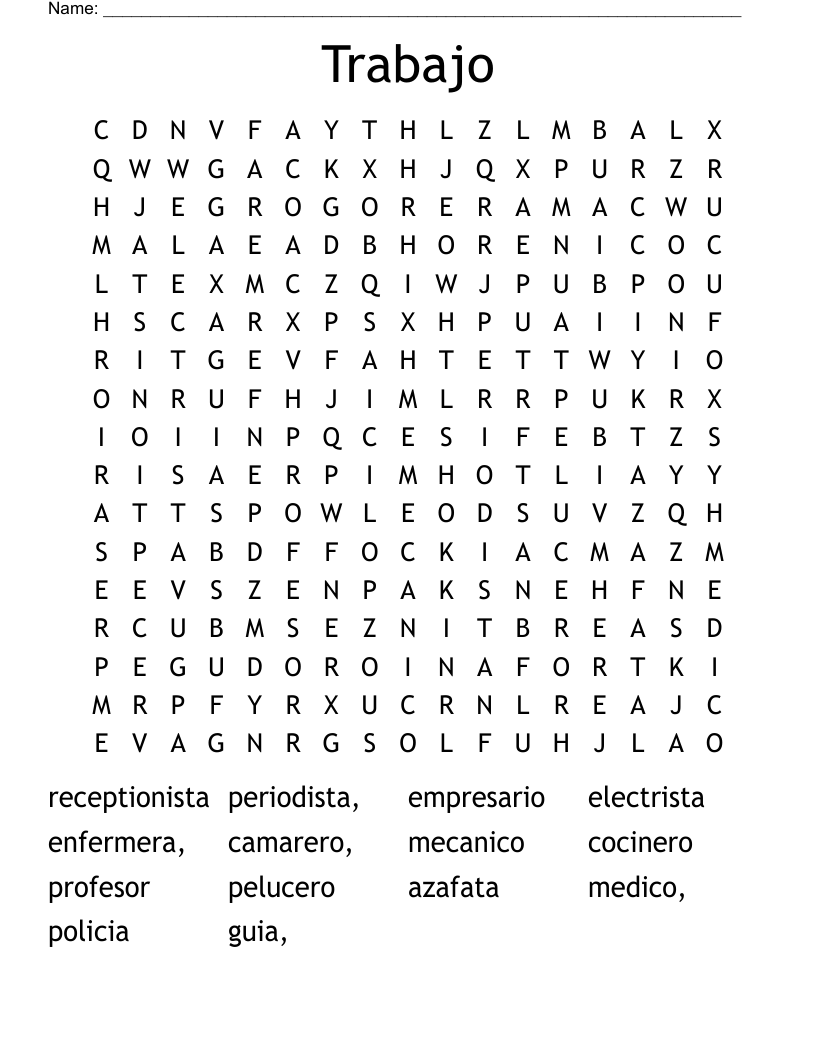 Trabajo Word Search