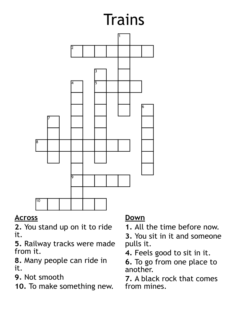 Trains Crossword