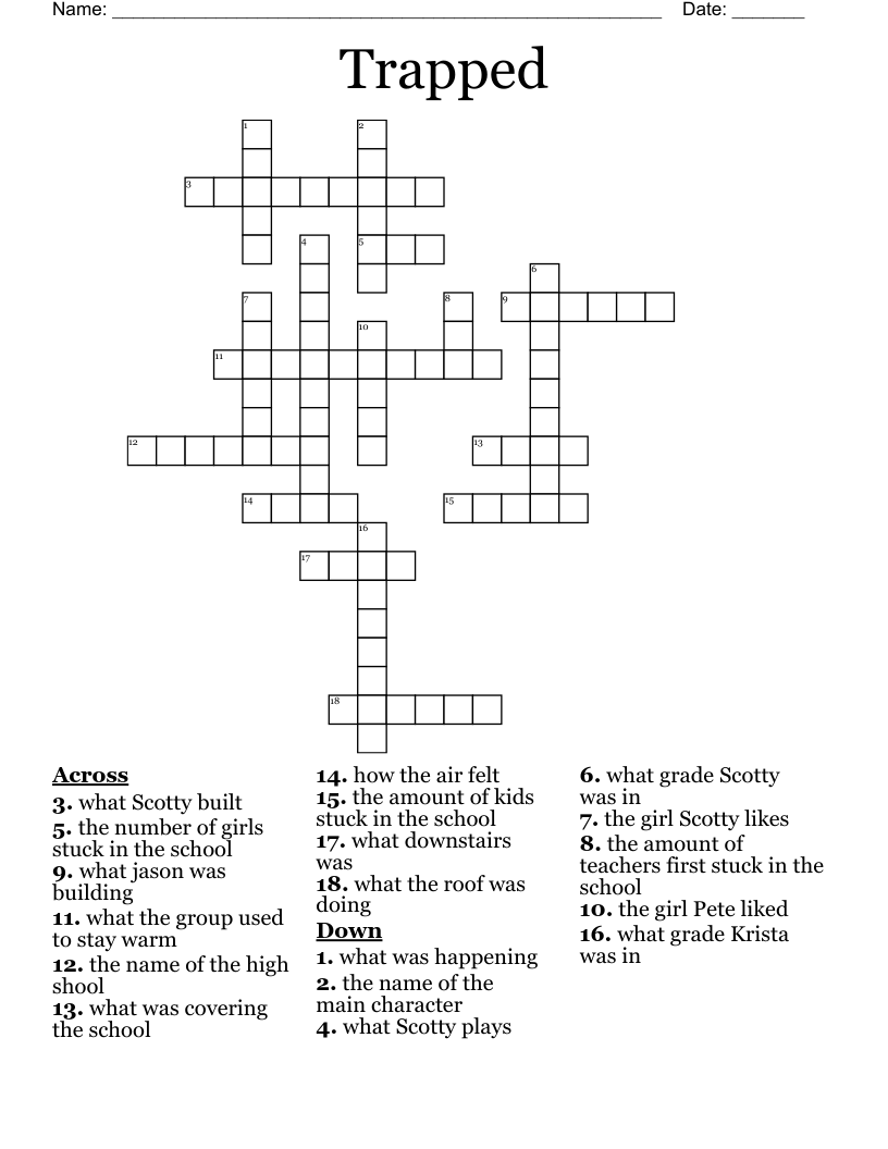 Trapped Crossword