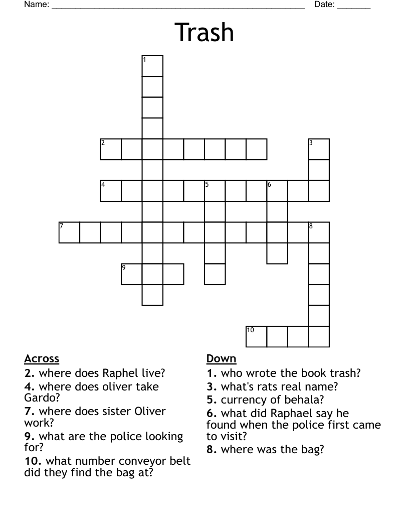 Trash Crossword