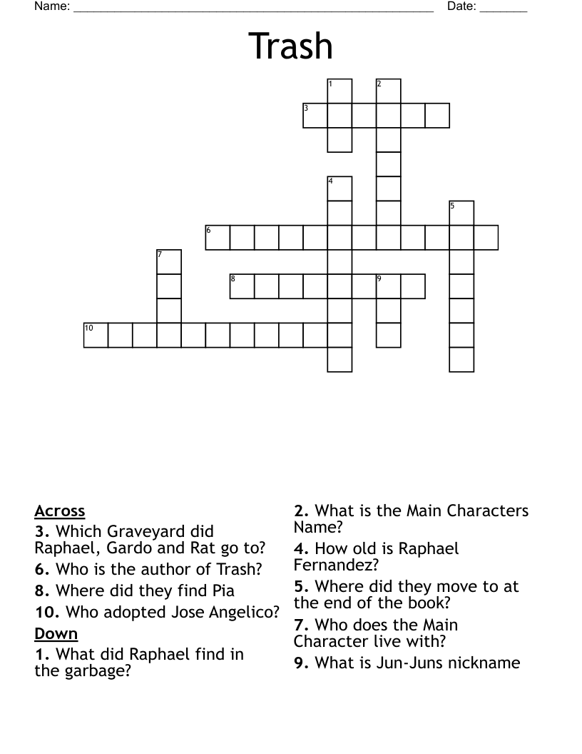 Trash Crossword