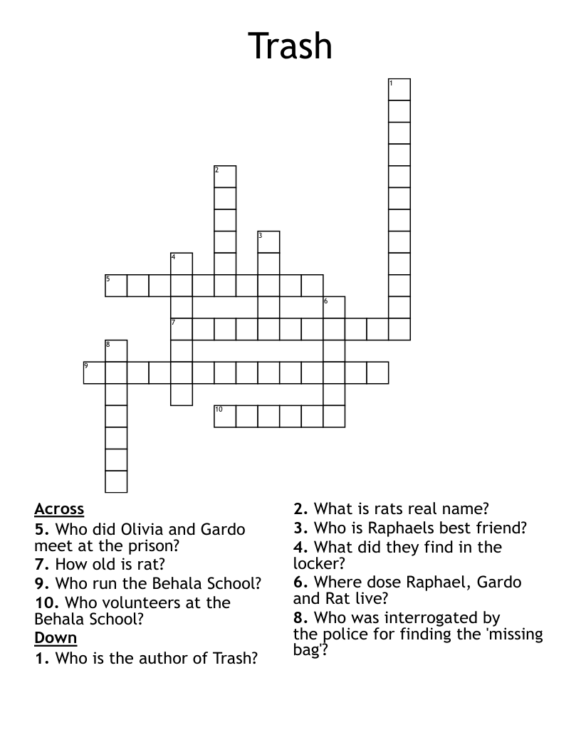 Trash Crossword