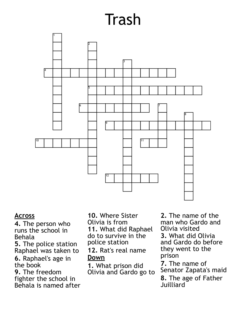 Trash Crossword