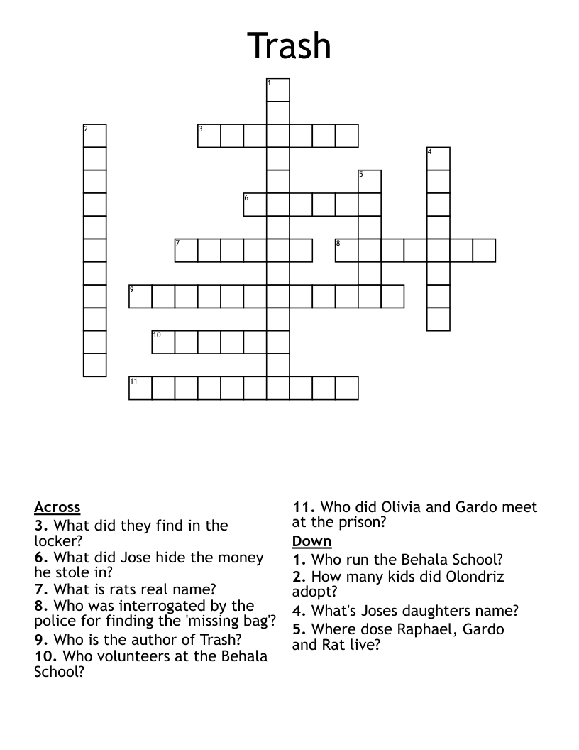Trash Crossword