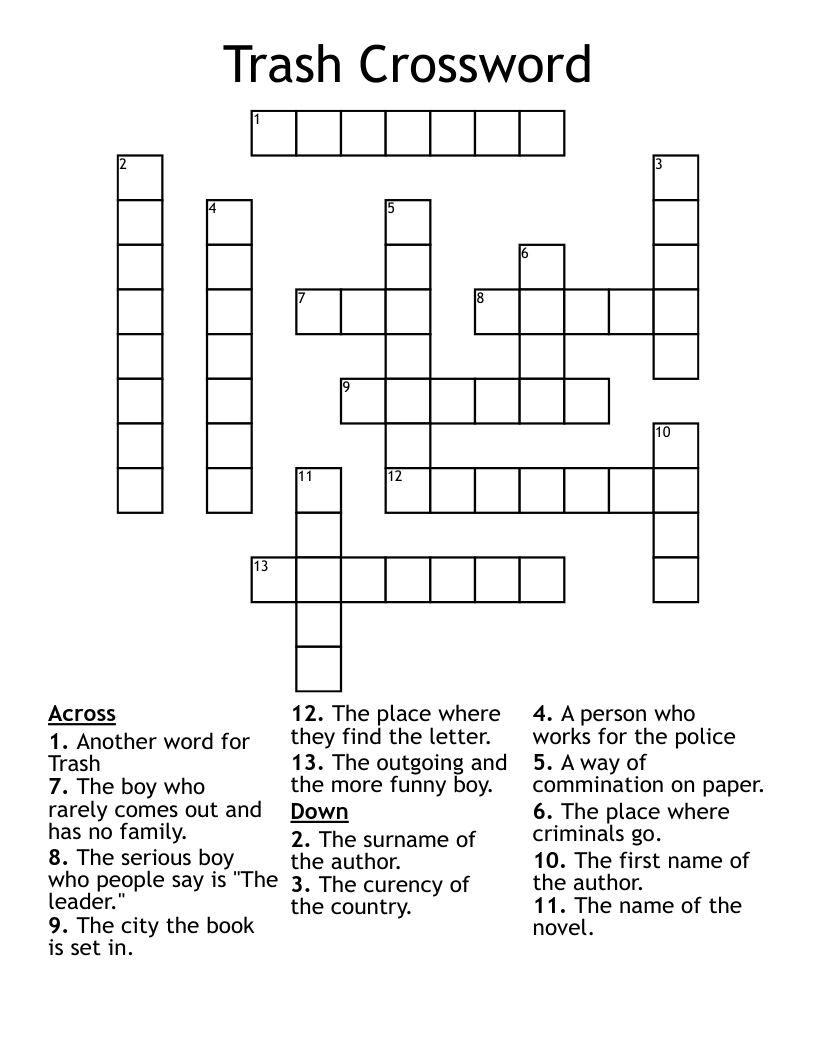 Trash Crossword