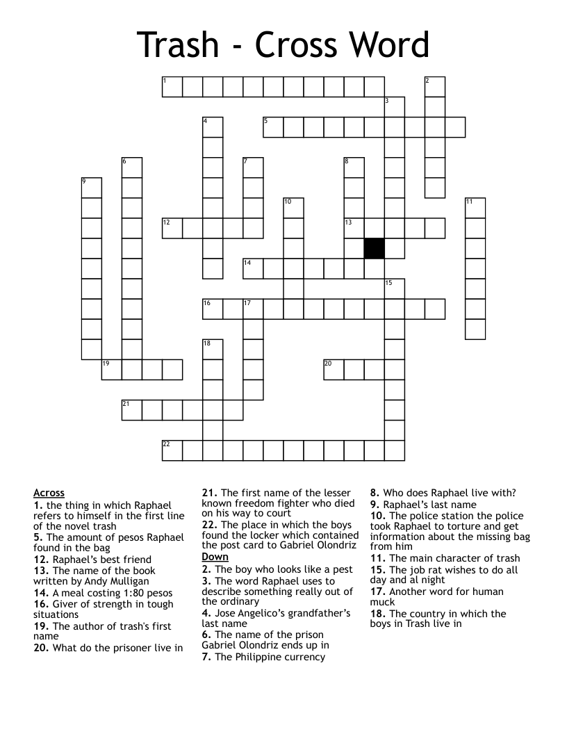 Trash - Cross Word