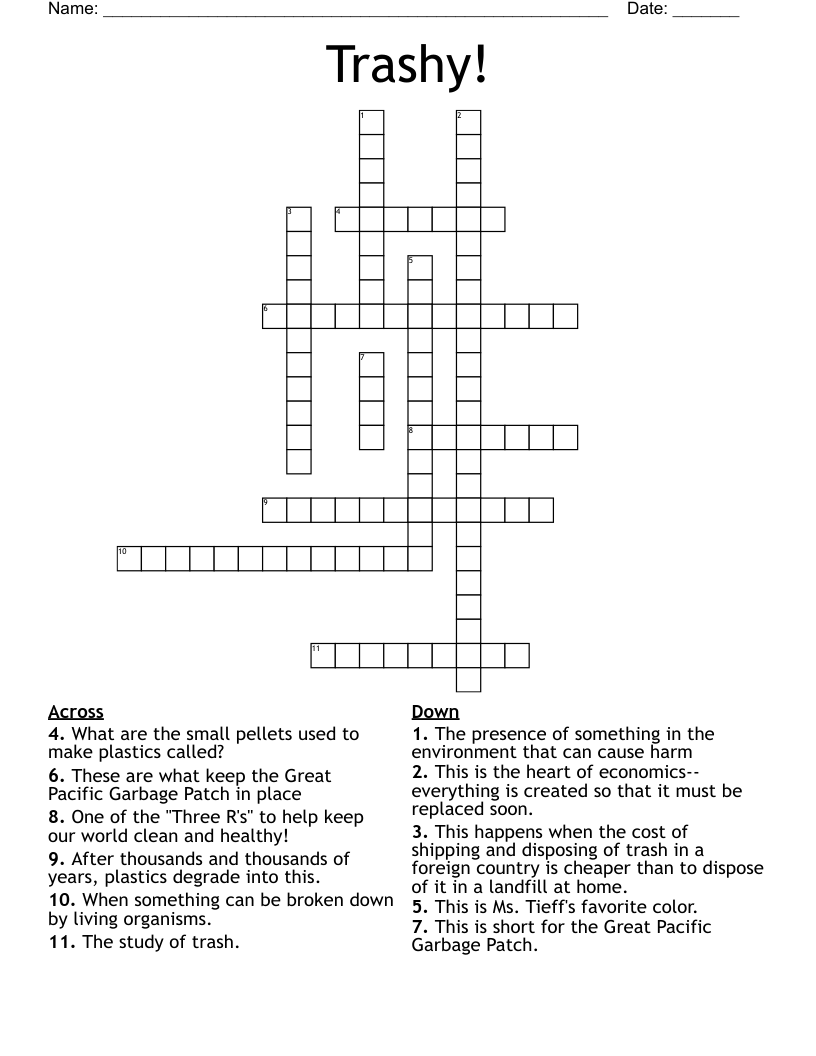 Trashy! Crossword