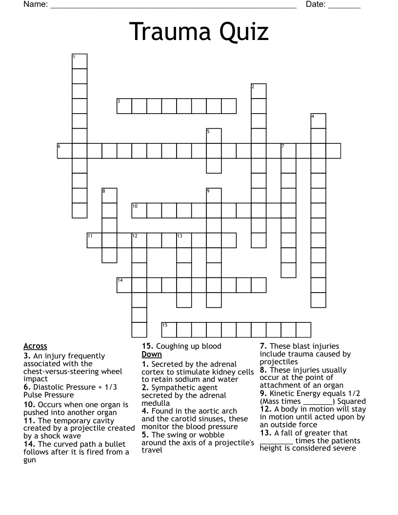 Trauma Quiz